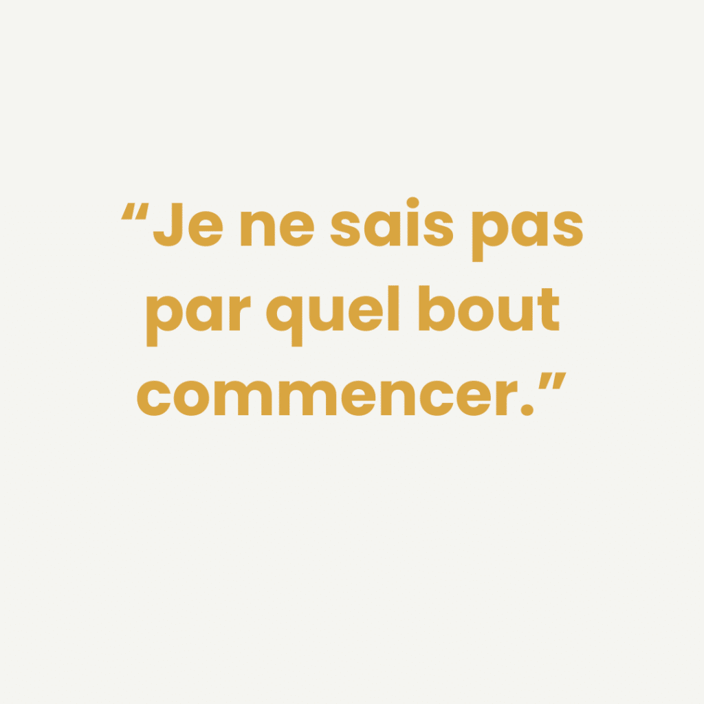 Illustration d'un porteur de projet qui se demande "Je ne sais pas par quel bout commencer."