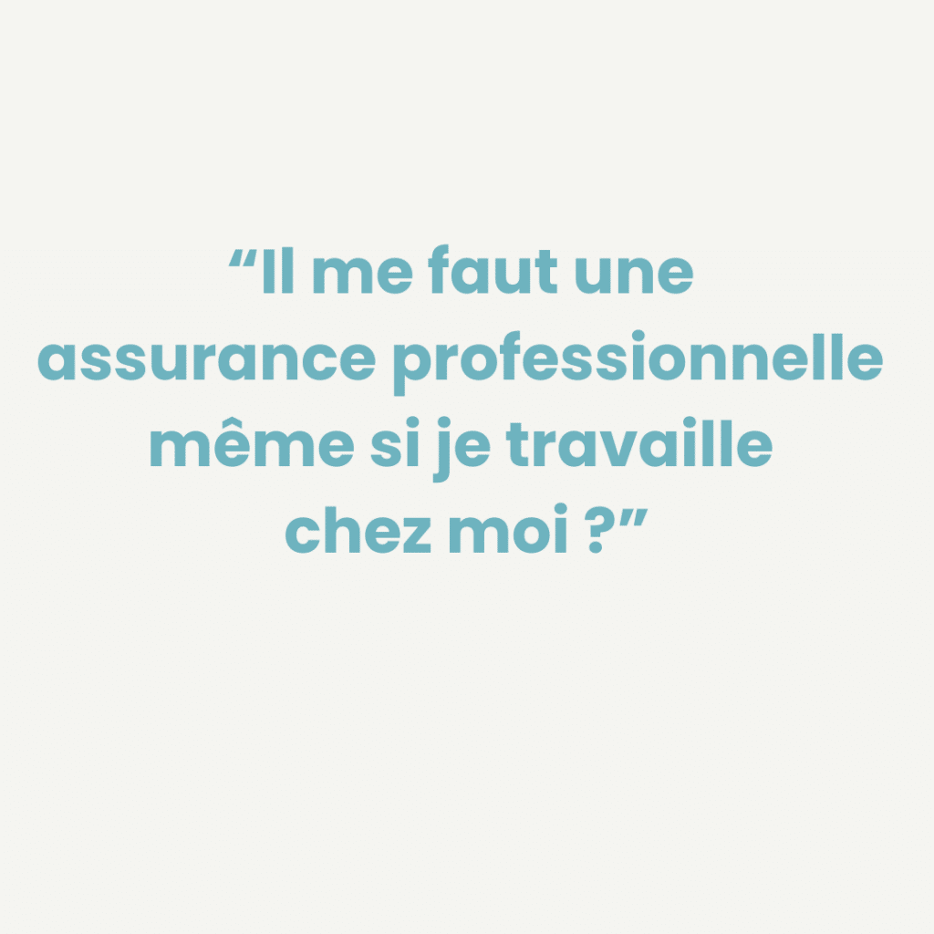 Illustration d'un porteur de projet qui se demande "Il me faut une assurance professionnelle même si je travaille chez moi ?"